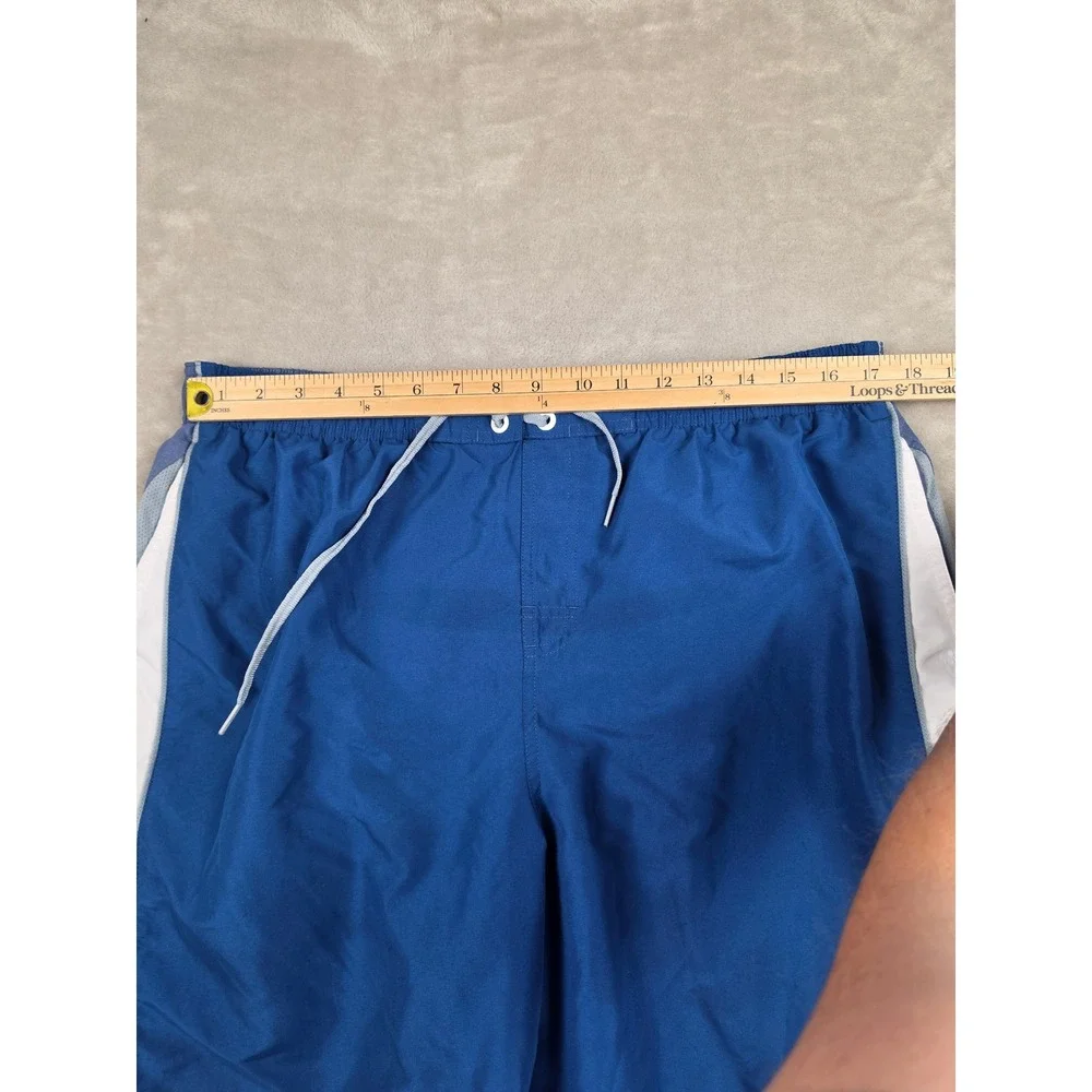 Nike Swim Shorts Mens XXL Blue Board Shorts Mesh Lined Drawstring Logo